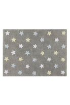 Stars Tricolor Halı Gri/ Mavi-Beyaz-Sarı - 0
