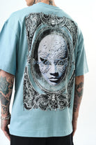 Indefinite Baskılı Oversize T-Shirt Bebe Mavi - 3