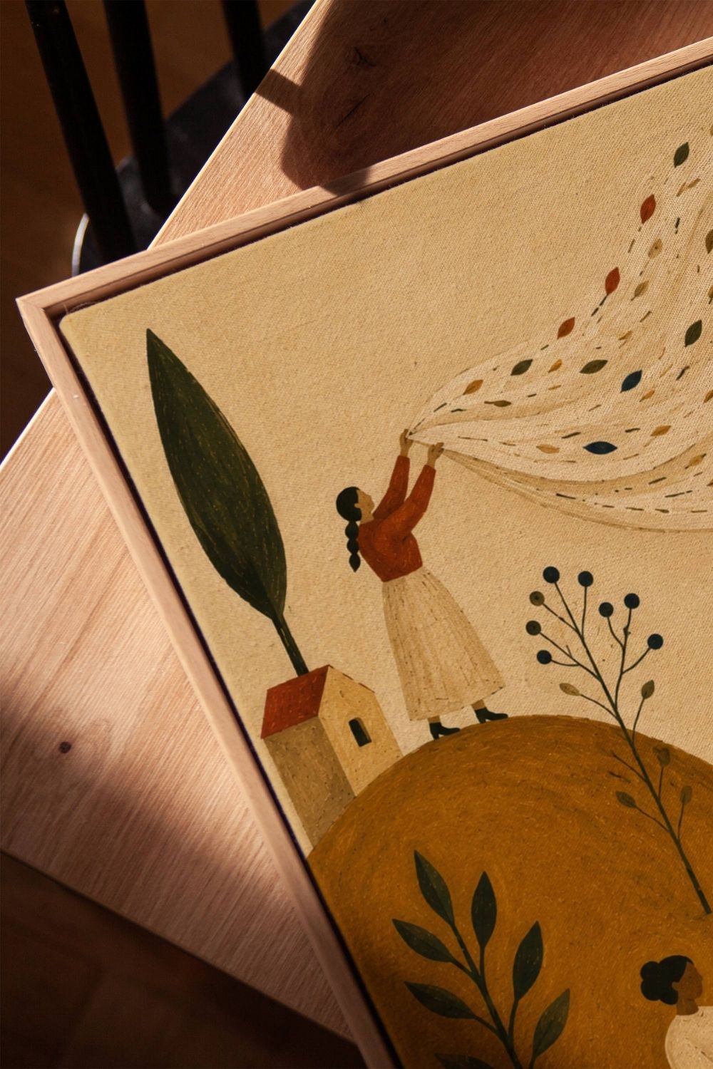 Nehir Dikenler - Çerçeveli Canvas Print Tablo - 1