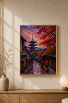 Sonbaharın Sokağı - Çerçeveli Canvas Print Tablo - 0