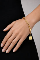 Amalfi Gold İtalyan Zincir Gümüş Bilezik - 1