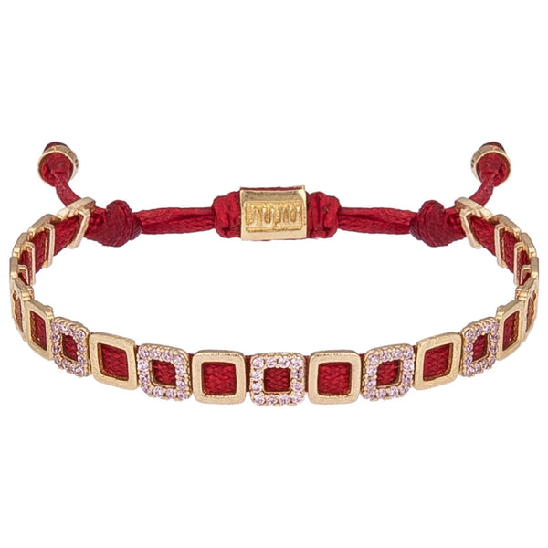 Taşlı Mini Square Bronz Bileklik