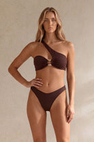 Terra One Shoulder Earth Brown Bikini - 1