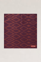 Bordo Zemin Kahverengi Geometrik Desenli Fular Bandana - 1
