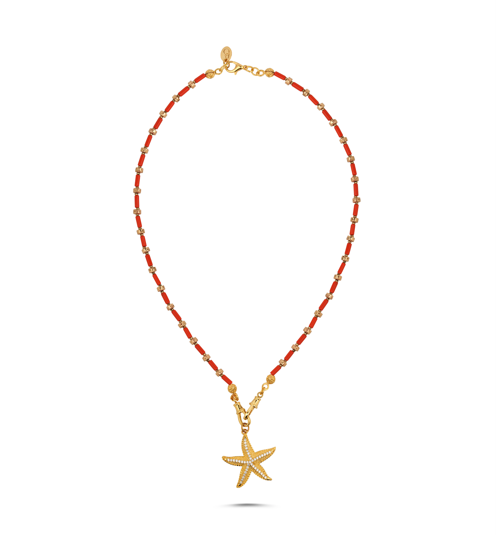 Sunset Star Coral Necklace - 1
