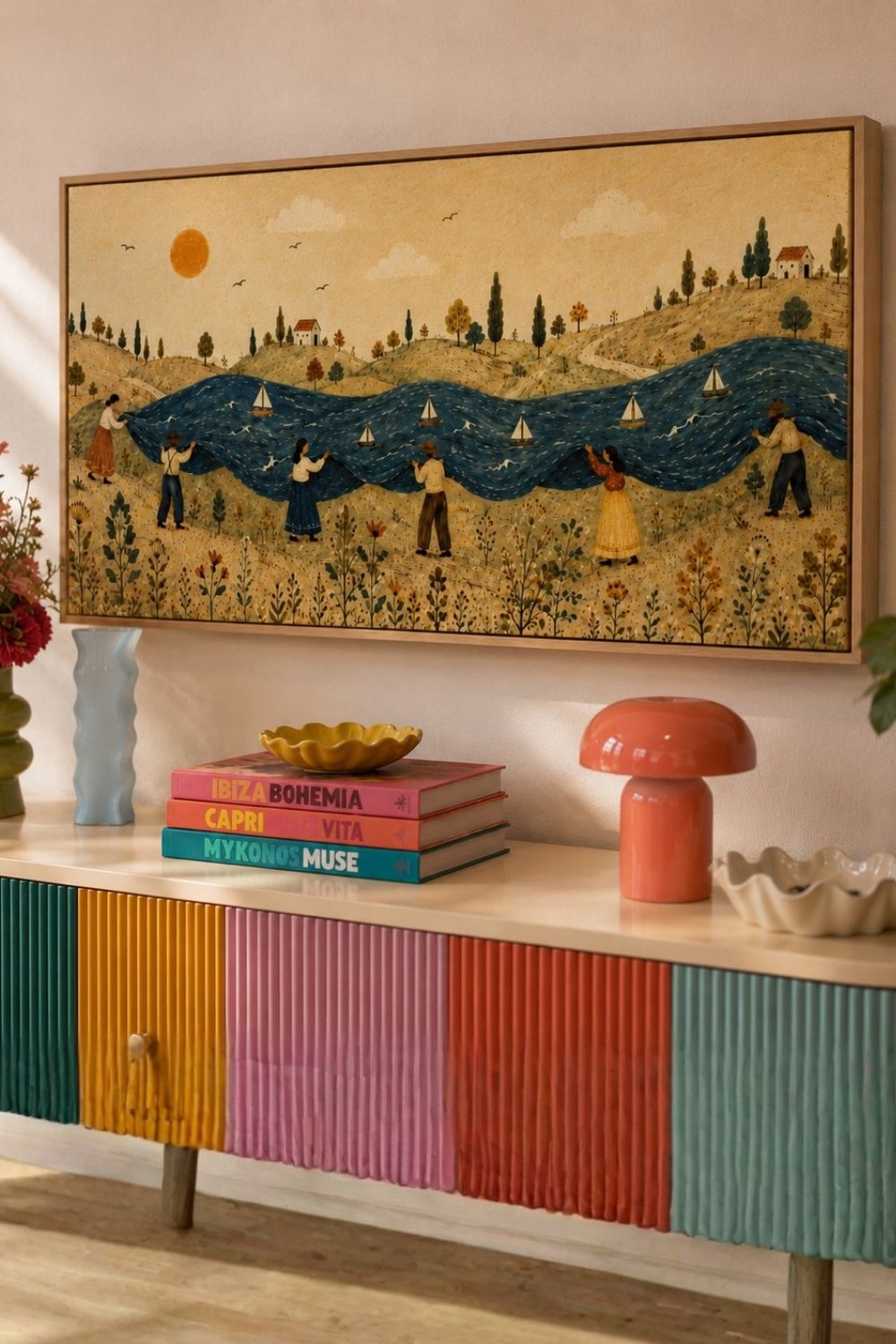 Denizi Taşıyanlar - Çerçeveli Canvas Print Tablo - 2
