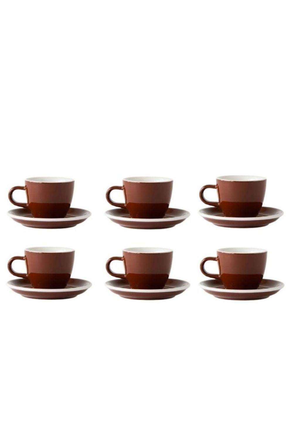 Evolution 6'lı Espresso Fincan Seti Kahverengi - 0