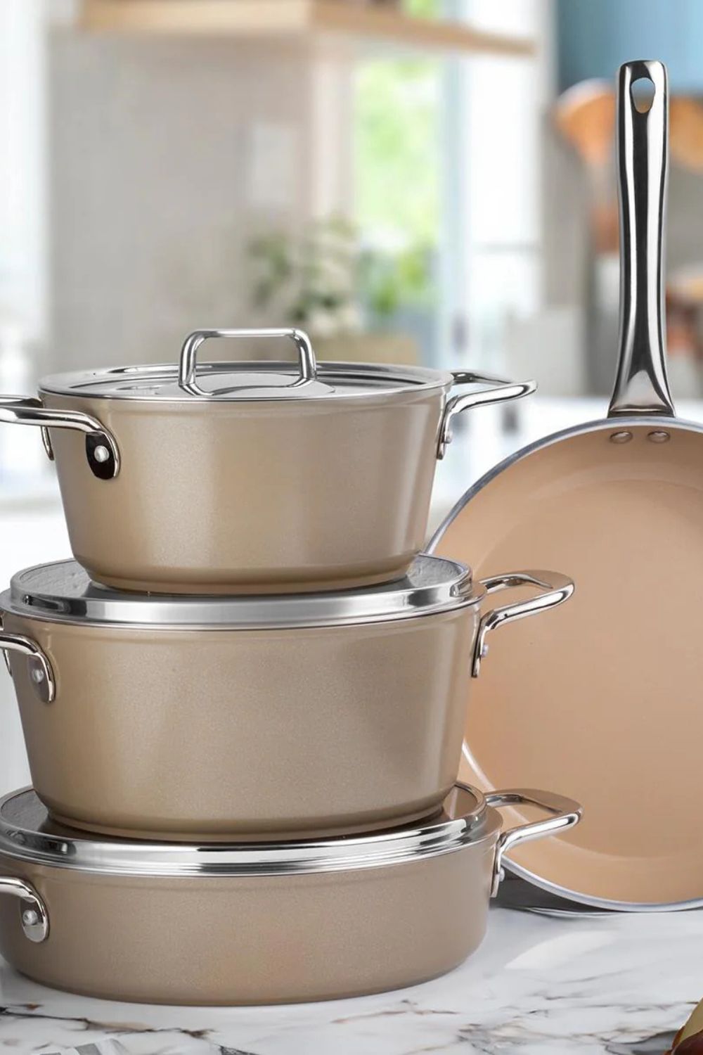 Aryıldız Neo-Ceramic 7 Parça Seramik Tencere Seti Bej Ar256183 - 4