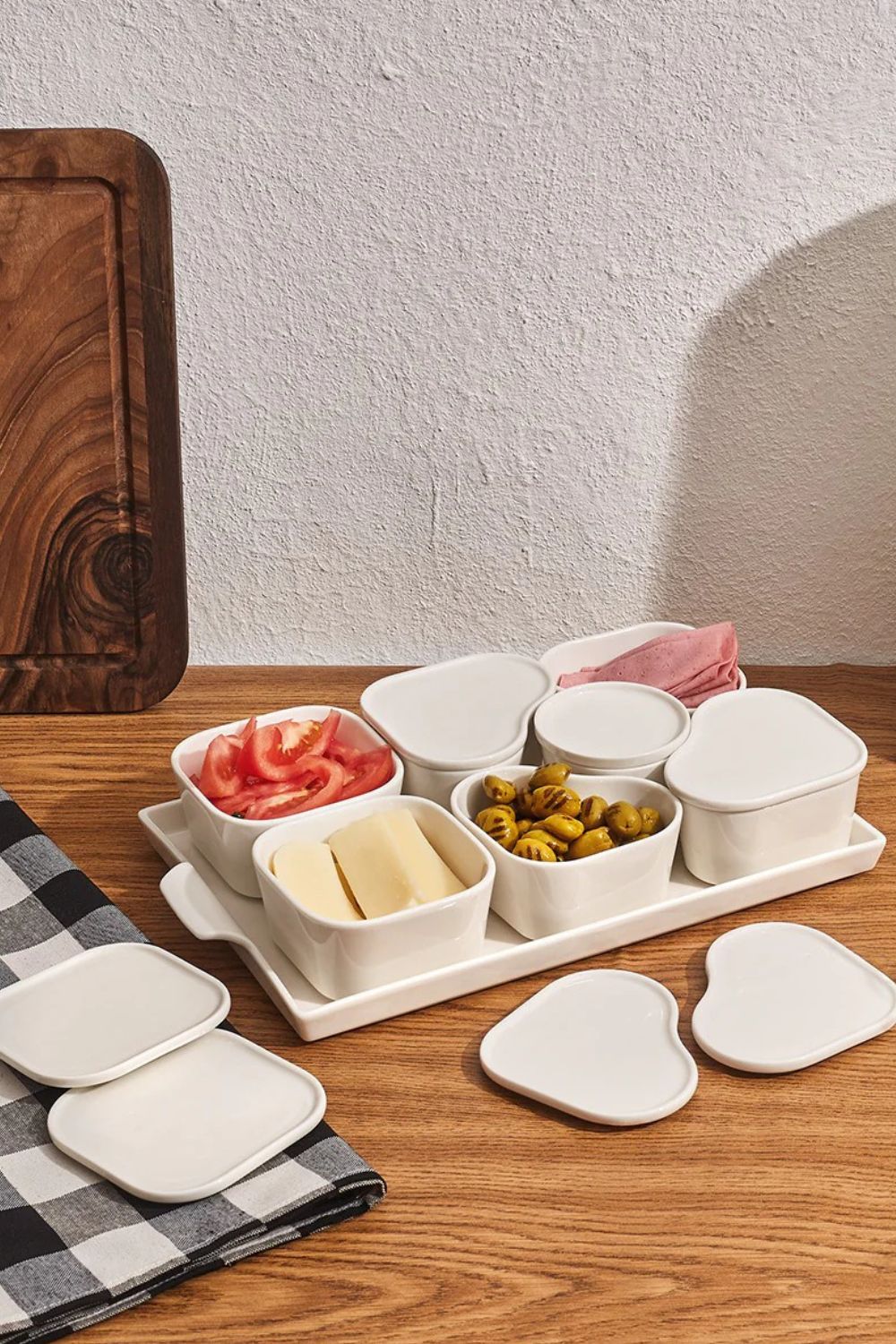 Aryıldız 15 Parça Tepsili Oval Porselen Kahvaltılık Ar249345 - 2