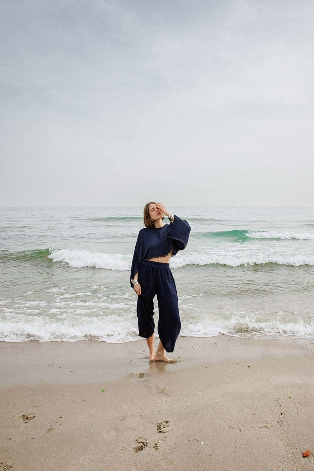 Keten Navy Bluz - 2