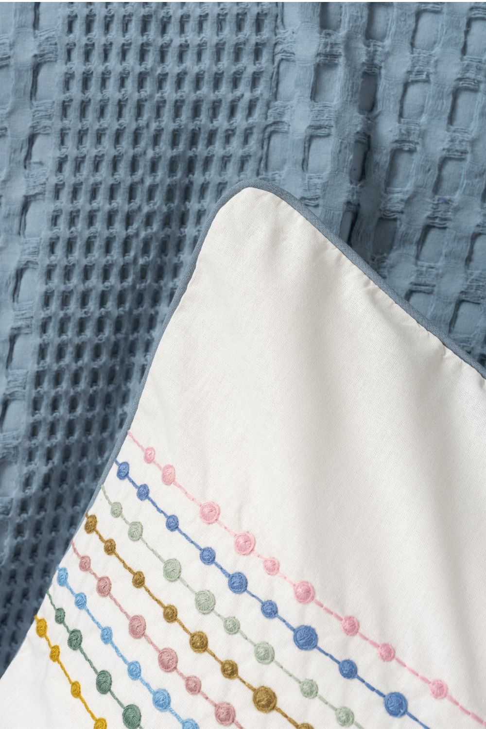 Aura Tek Kişilik Pike Takımı Pebble Indigo - 3