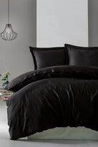 Elegant Saten Tek Kişilik Nevresim Takımı Siyah - 0