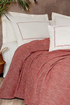 Embrova Şönil Çift Kişilik Yatak Örtüsü/Pike Takımı Loom Bordo - 1
