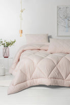 Softwash Çift Kişilik Yorgan Seti Pembe 160x200 Lastikli Çarşaf - 0