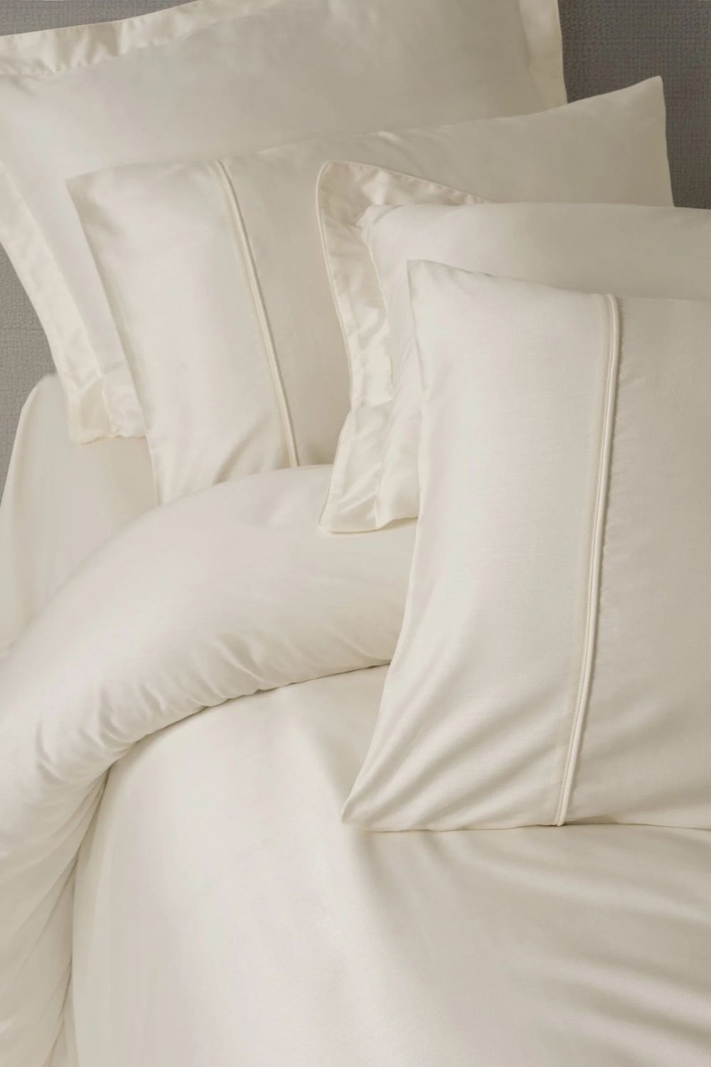 Silky Saten King Size Nevresim Takımı Ekru - 1