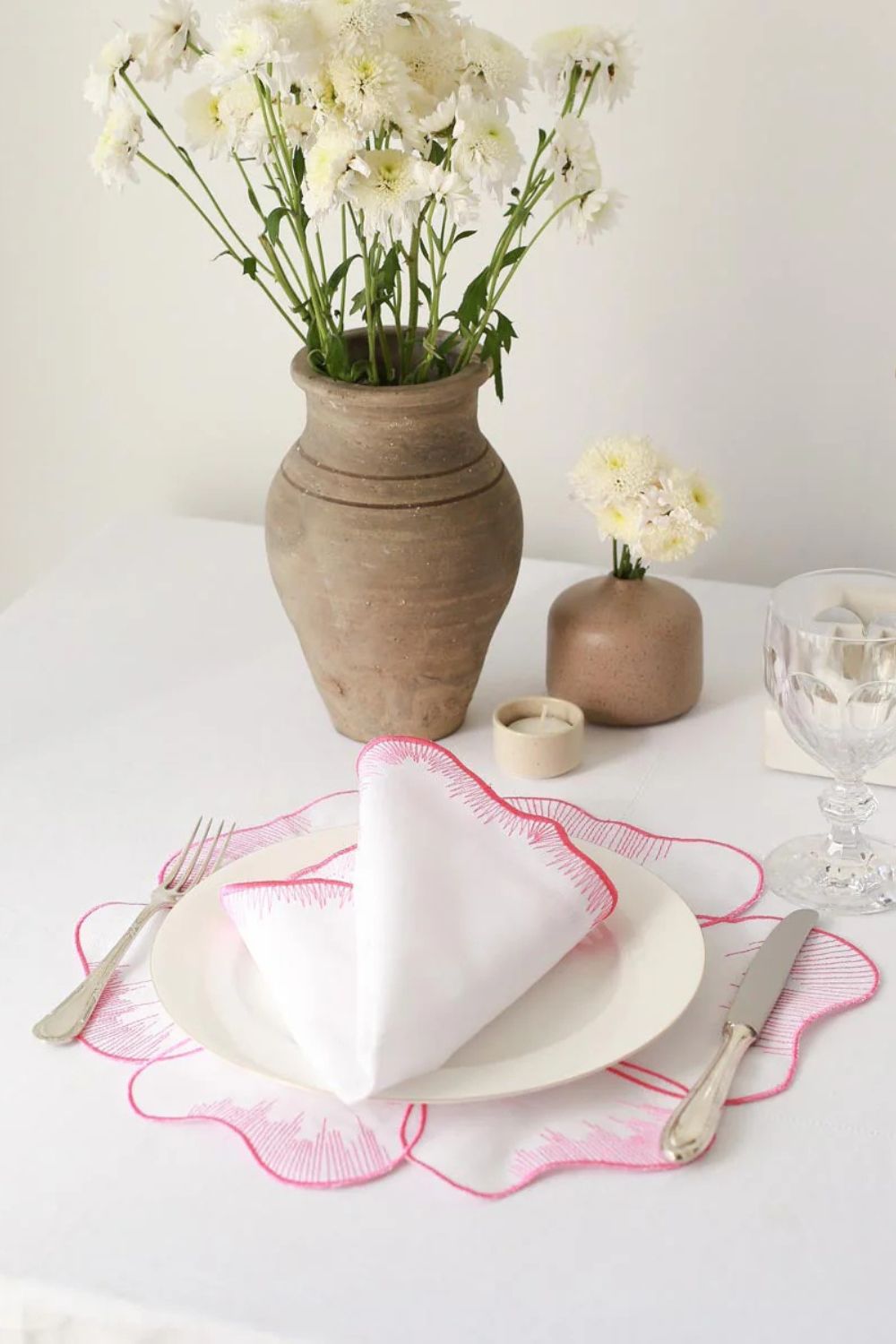 2'li Set Pembe Pikolu Peçete - 2