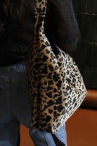 Coquette - Leopard, Leopar Desenli Omuz Çantası, Büyük Boy, Geniş Hacimli - 2