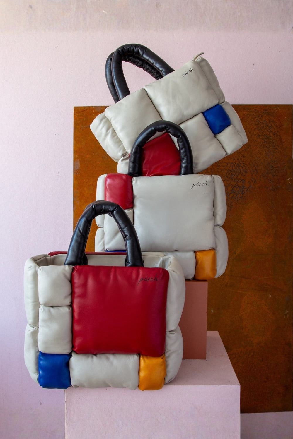 Renkli  Deri Tote Çanta – El Yapımı Omuz Askılı Deri Çanta - 6