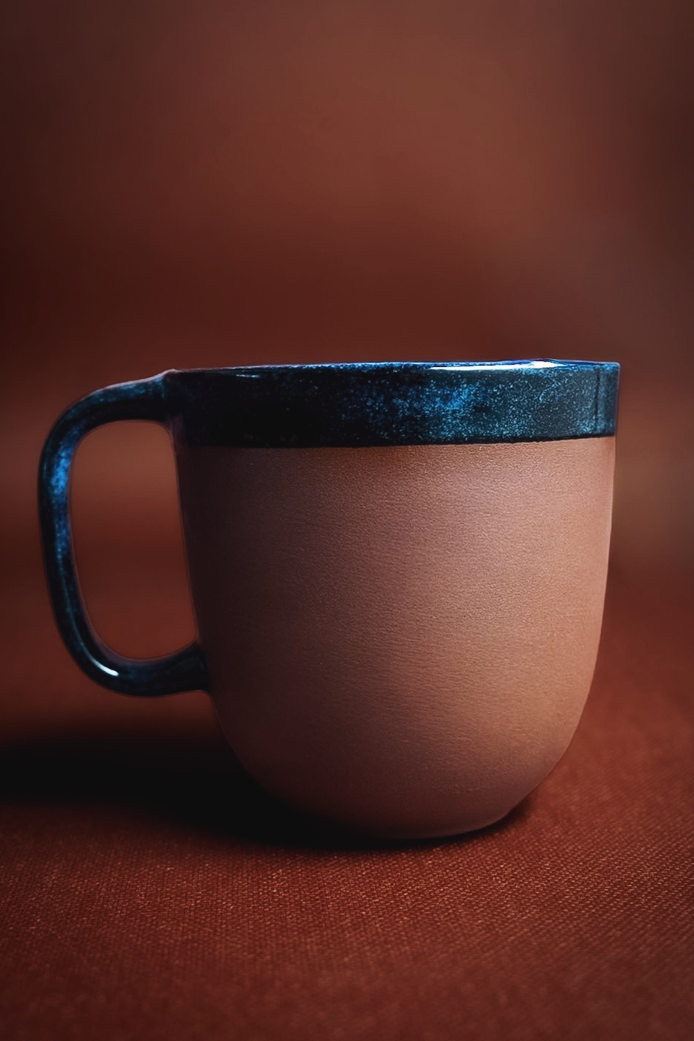 Gibson Stoneware Bardak – Terracotta & Saks Mavi - 0