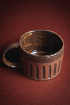 Mocha Stoneware Bardak – Terracotta & Kahve– 2’Li Set - 2