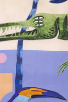 Crocodile Go To Sleep İpek Saten Eşarp ⎮ 90x90 Cm - 7