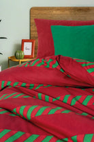 Festive Tek Kişilik Lastikli Çarşaflı Nevresim Takımı Holly Yeşil - 1