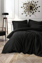 Silky Saten King Size Nevresim Takımı Siyah - 0