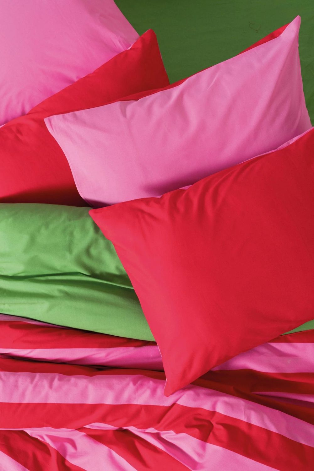 Popping Colors Çift Kişilik Lastikli Çarşaflı Nevresim Takımı Cherie Yeşil - 1