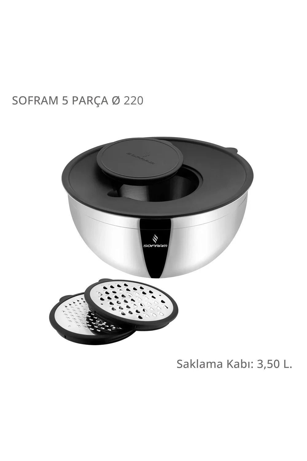 5 Parça 24 Cm Karıştırma Ve Saklama Kabı 4,60 Litre - 0