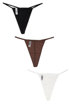 G-String - 3'lü Paket - Siyah, Kahverengi, Beyaz - 1