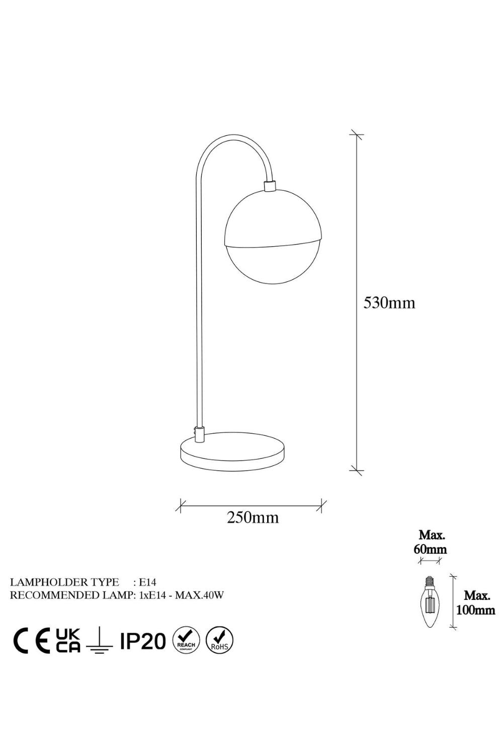 Callisto 12204 Cam Masa Lambası Aydınlatma - 6