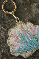Capri - El Yapımı Deniz Kabuğu Çanta Charmı - Boncuk İşlemeli Midye Bag Charm Anahtarlık - 1