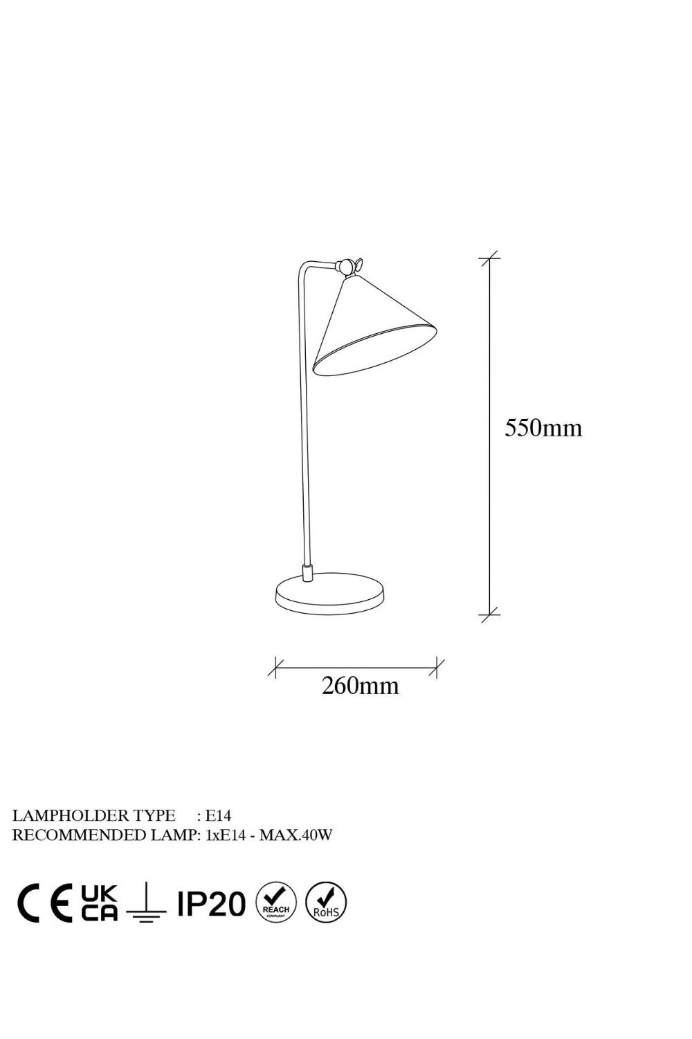 Demeter 12265 Sıvama Masa Lambası Aydınlatma - 6