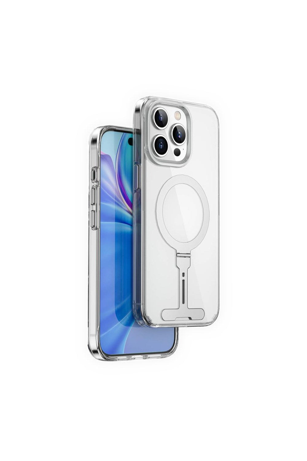 Magsafe Uyumlu Standlı Şeffaf Kılıf, Iphone 15 Pro Max - 1