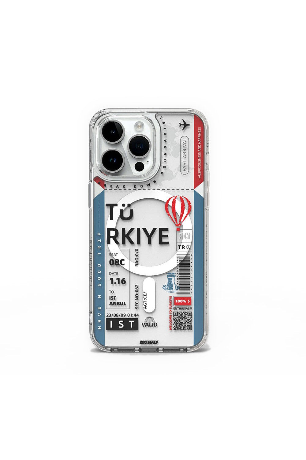 Turkey B Serisi Magsafe Uyumlu Bilet Desenli Kılıf, Iphone 15 Pro - 0