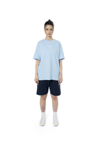 Kadın Oversize Basic Baskılı Tişört - Açık Mavi - 0