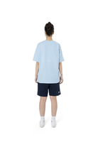 Kadın Oversize Basic Baskılı Tişört - Açık Mavi - 1