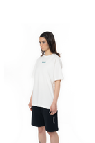 Kadın Oversize Basic Baskılı Tişört - Beyaz - 2