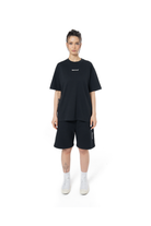 Kadın Oversize Basic Baskılı Tişört - Siyah - 0
