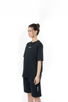 Kadın Oversize Basic Baskılı Tişört - Siyah - 2