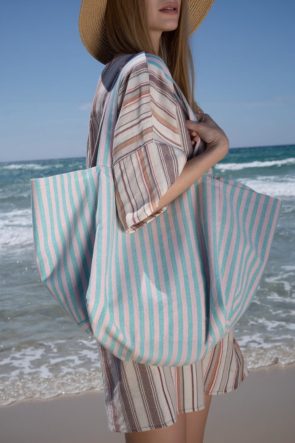 Jasper Peshtamal Oversized Beach Bag Violet - 1