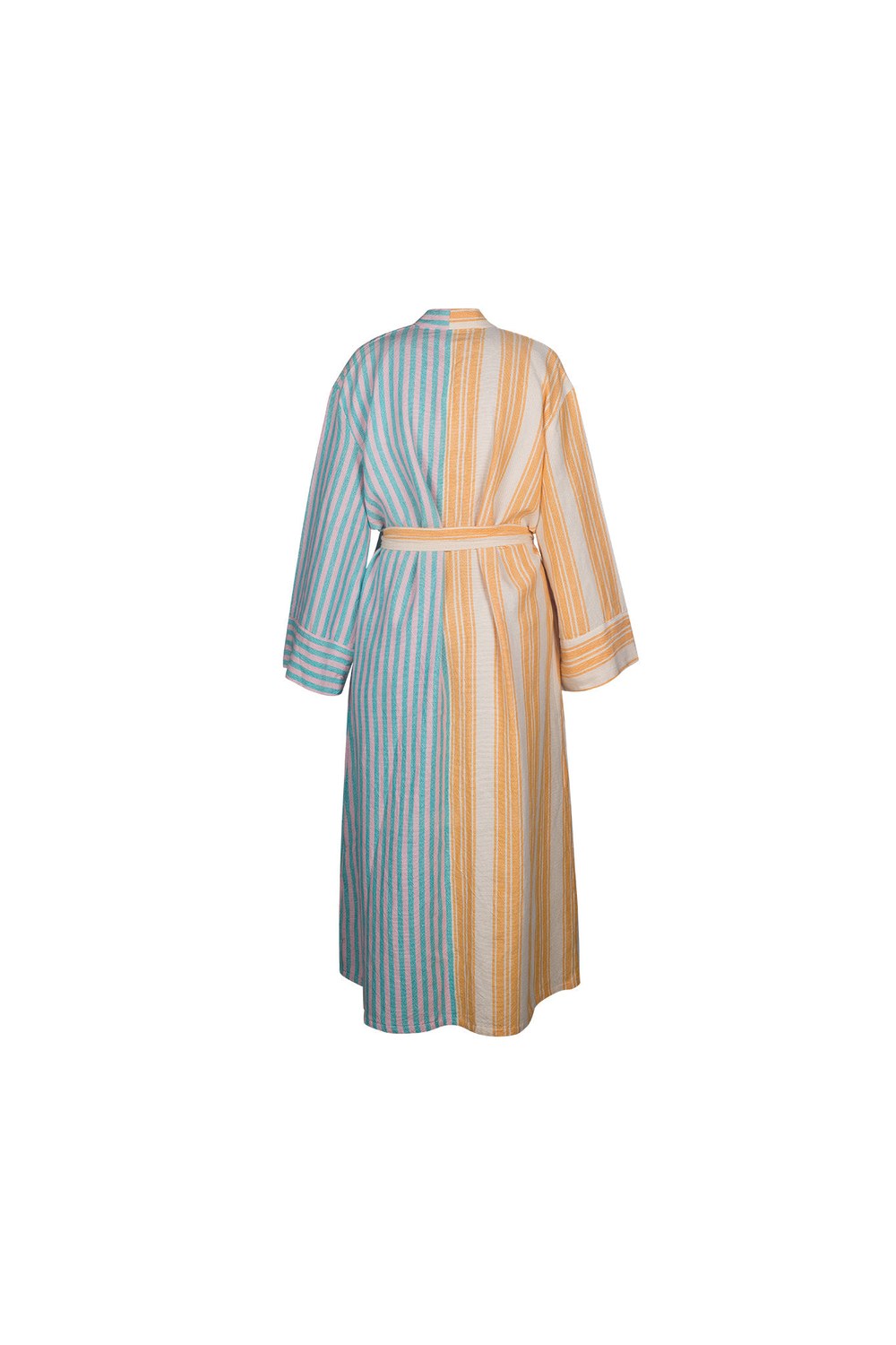 Tyler Textured Wrap Long Kimono Citrus - 1