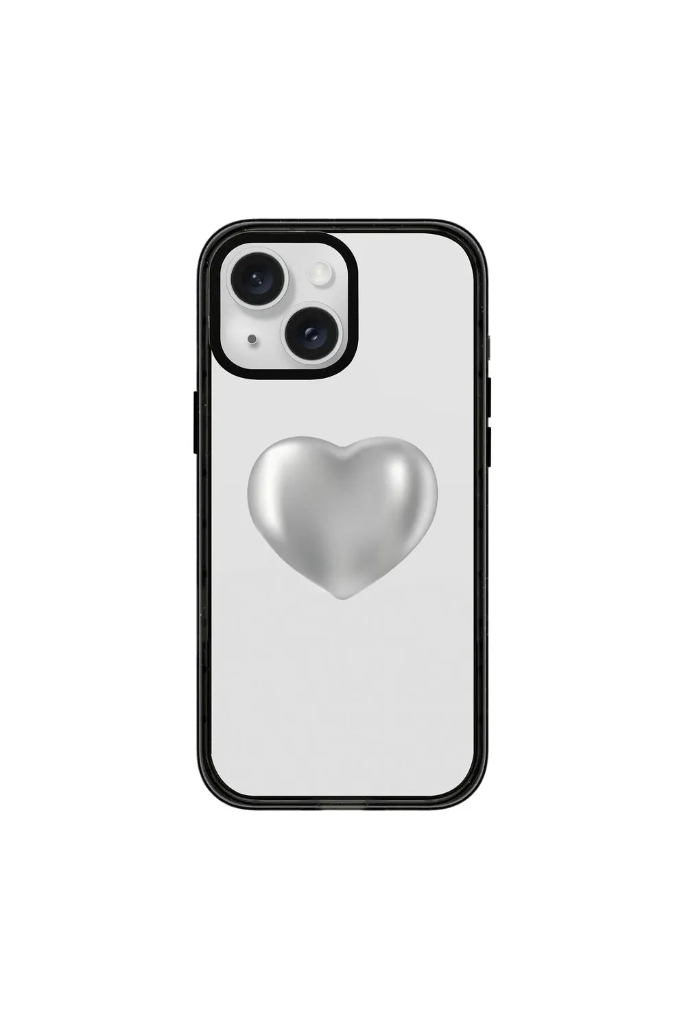 Silver Heart-Power Kılıf - Iphone 15 - 0