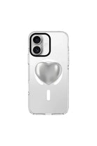 Silver Heart-Clear Kılıf Magsafe Özellikli - Iphone 16 - 0