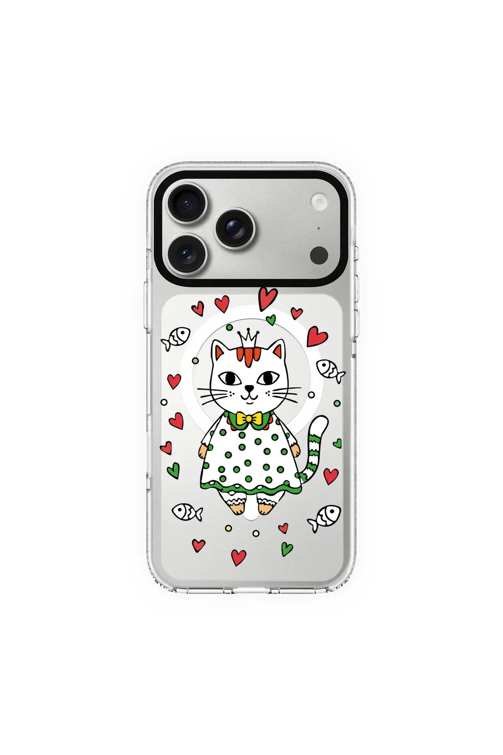 Princess Cat-Clear Kılıf Magsafe Özellikli - Iphone 17 Pro Max - 0