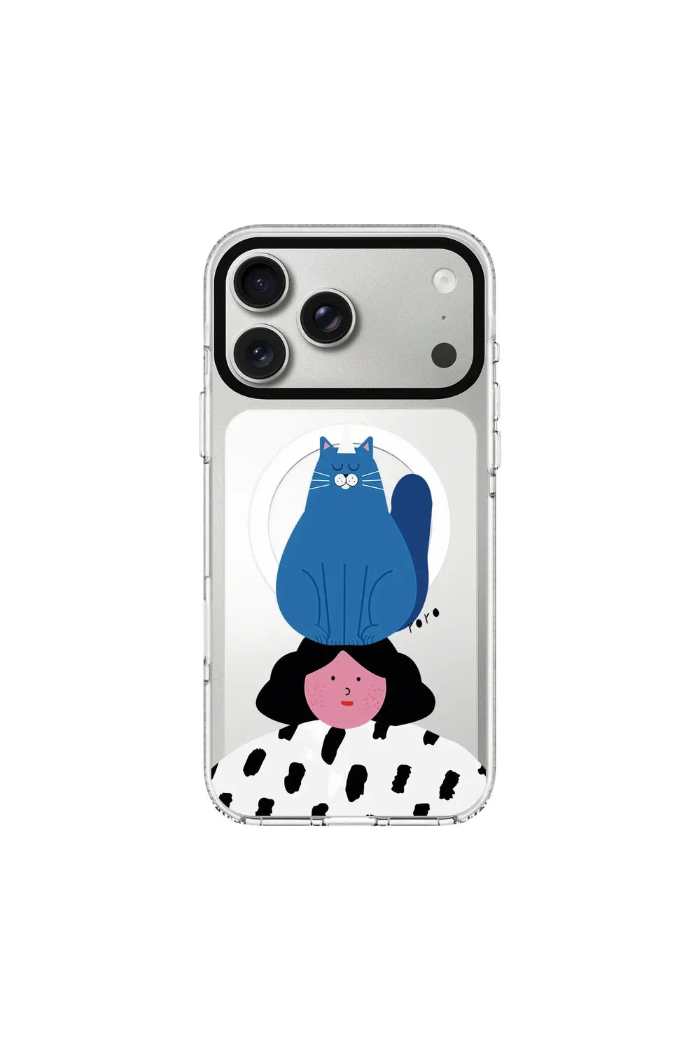 Naughty Cat-Clear Kılıf Magsafe Özellikli - Iphone 17 Pro - 0