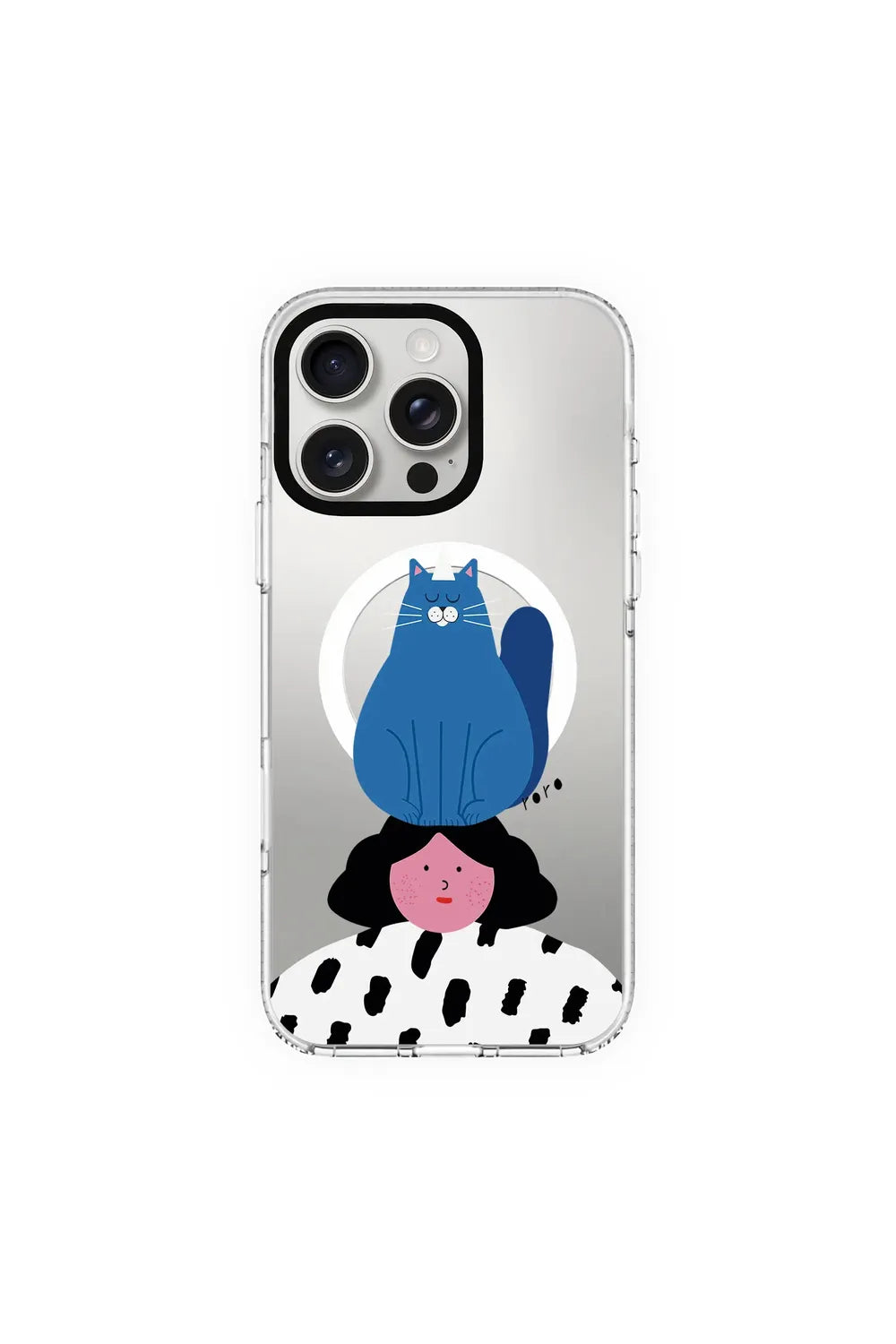 Naughty Cat-Clear Kılıf Magsafe Özellikli - Iphone 16 Pro - 0