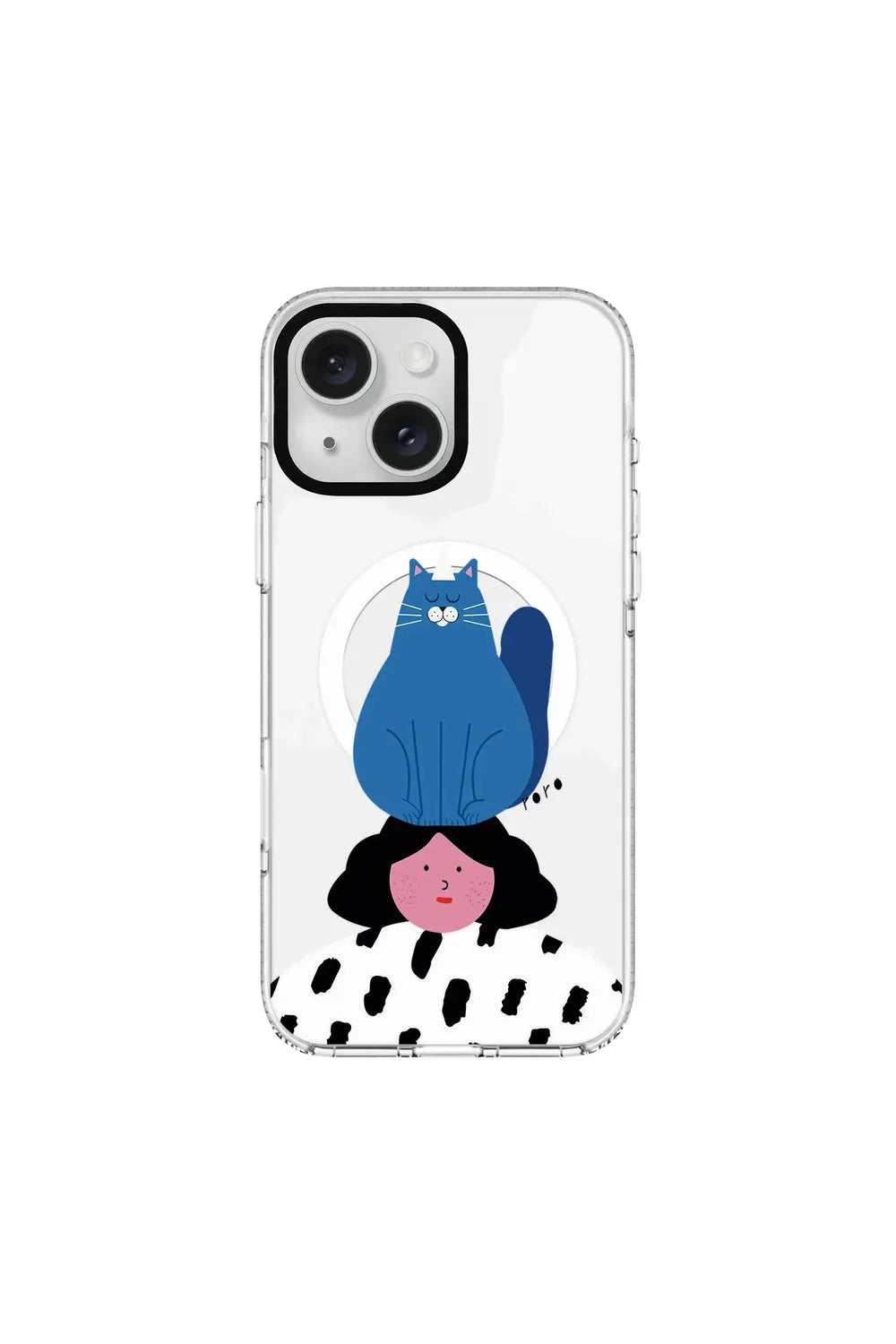 Naughty Cat-Clear Kılıf Magsafe Özellikli - Iphone 15 - 0
