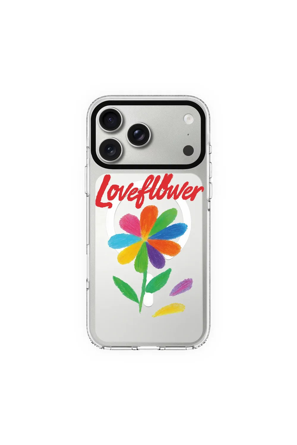 Love Flower-Clear Kılıf Magsafe Özellikli - Iphone 17 Pro Max - 0