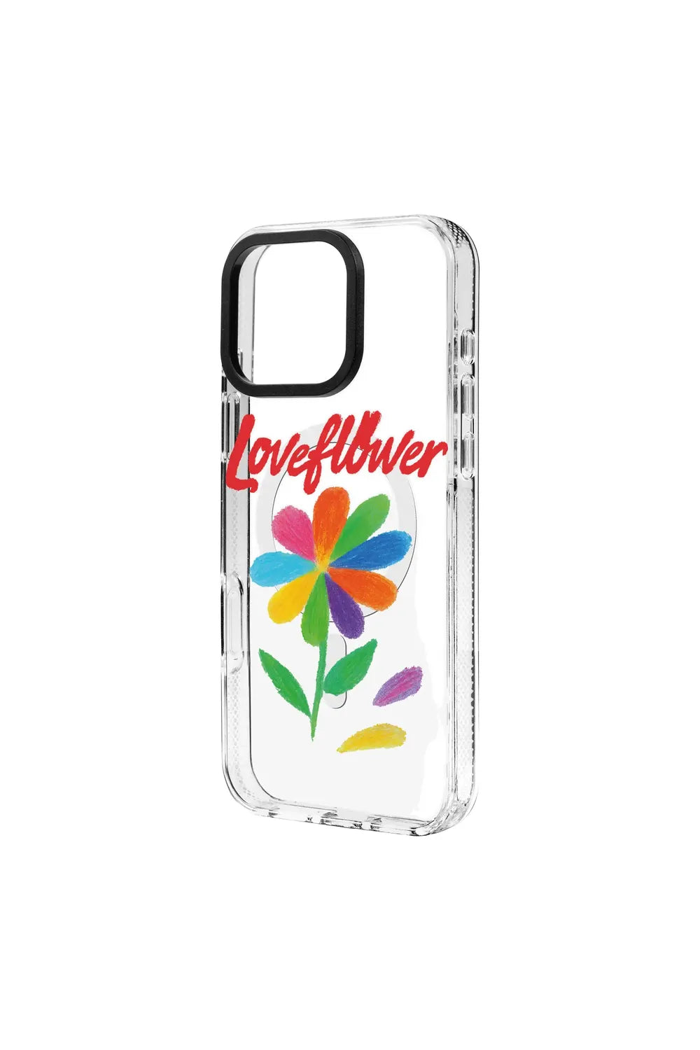 Love Flower-Clear Kılıf Magsafe Özellikli - Iphone 17e - 1